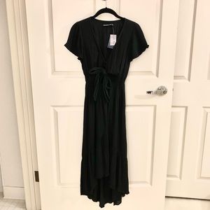 Abercrombie & Fitch Midi Dress with Front Cutout/Tie